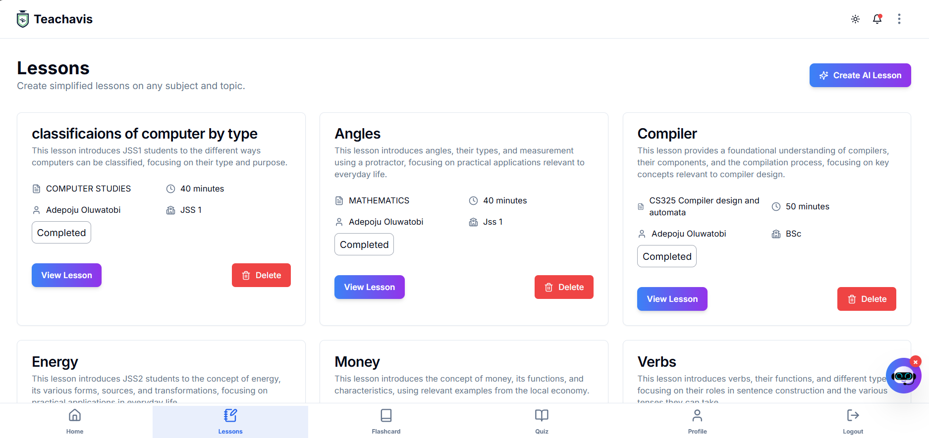 AI Lesson Generator